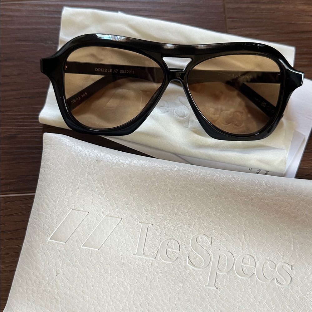 Le Specs Drizzle Black Light Brown Mono Sunglasses - Picture 3 of 12